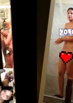 Espiando a mi primita en la ducha y se deja grabar. 3